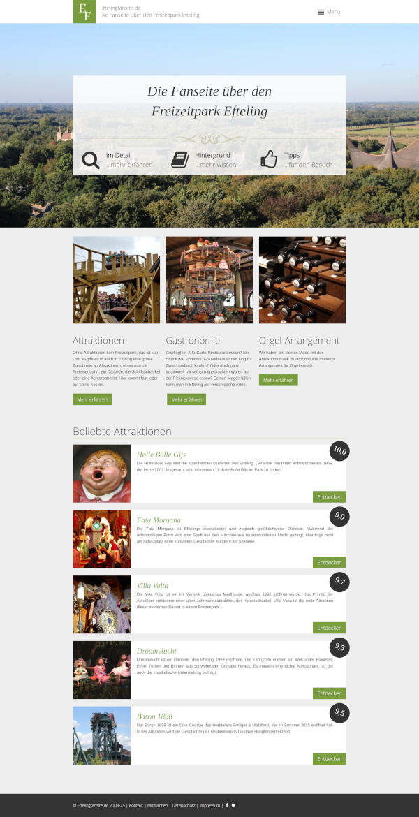 Screenshot of Eftelingfansite.de